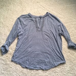 Gray/blue LOFT shirt